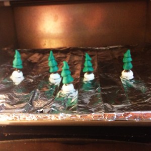  Create tiny tree from femo clay and bake according to instructions. [Tip: To test size place your tree on flat surface and make sure your vial can be placed over the top of it with plenty of clearance around and above tree.]