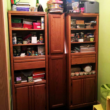 This storage area looks nicely organized.