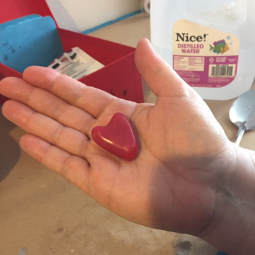 And this is the cute little heart she made.