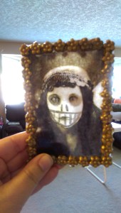 Loni's experiments with Mod Melts, Dimensional Magic, and Mod Podge glow in the dark.