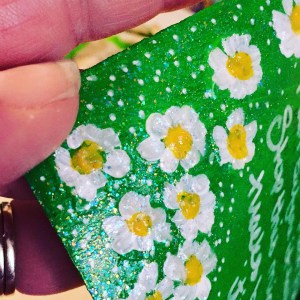 The second set of journal pages Katie did. These used Mod Podge brush stroke and extreme glitter.