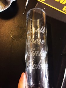 Katie's "smell these stinky fuckers" vase.